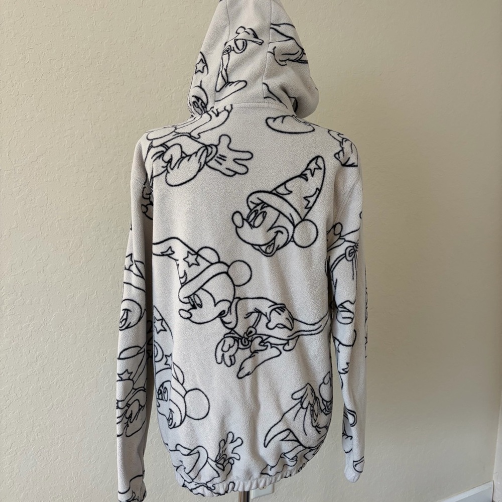 H&M Disney Wizard Mickey‎ Mouse Cream Fleece Hoodie XS - Picture 12 of 15